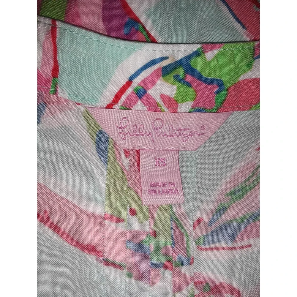 Lilly Pulitzer Sz. XS DOROTHY In The Vias Floral Long Sleeve Top - Picture 4 of 8